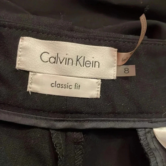 Calvin Klein Classic Fit Straight Leg Midnight Blue/ Black Dress Trousers Size 8 - Picture 10 of 11